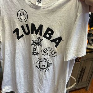 Zumba Fitness White Graphic Tee